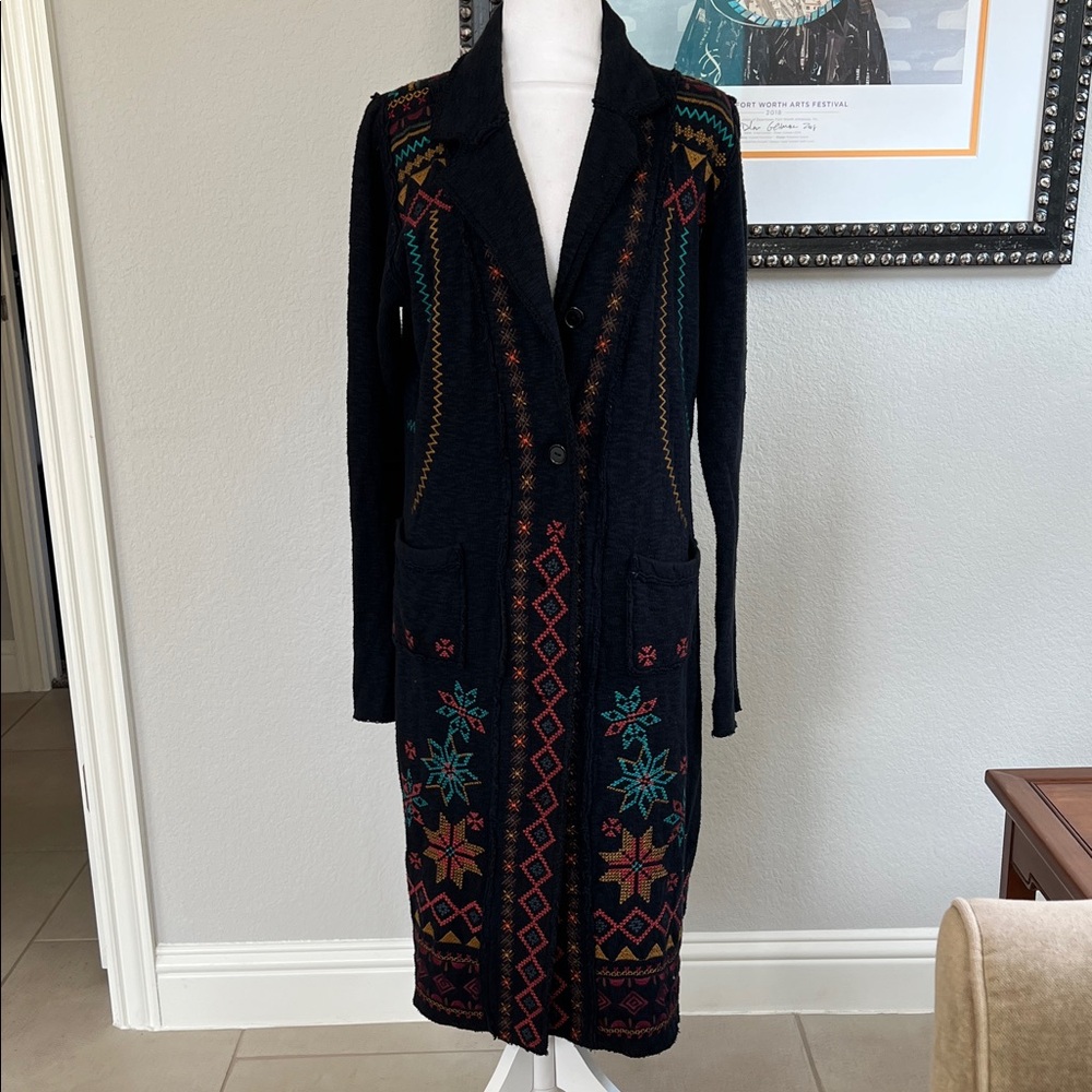 Johnny Was Biya Duster Cardigan Large